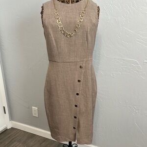 Kasper Tan Midi Dress